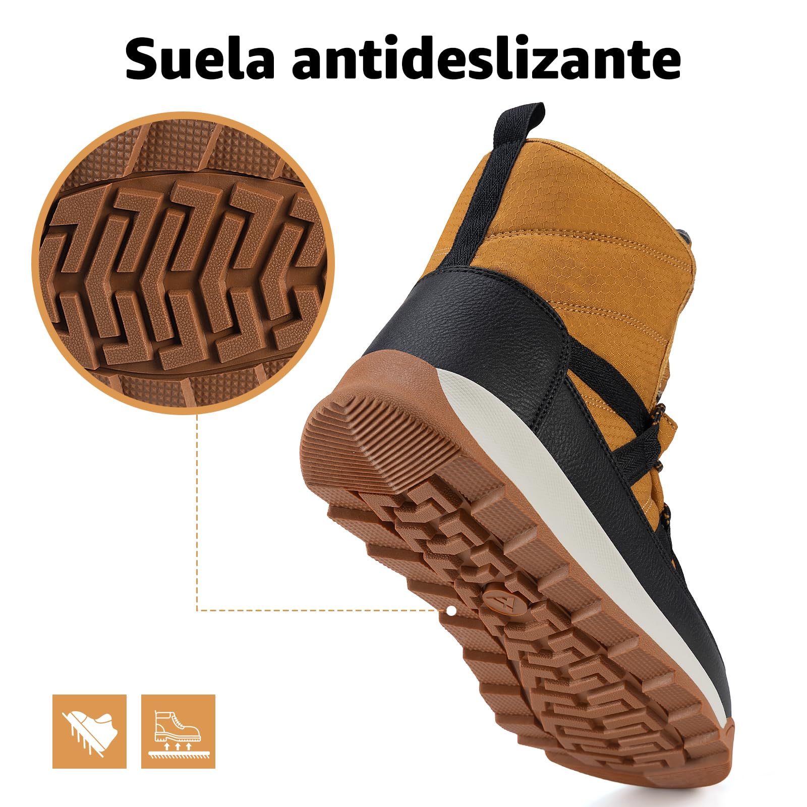 Mishansha Botas Nieve Mujer Cómodas Antideslizante Gr.36-42 | Invierno, Calientes, Ligeros, Flexible, Al Aire Libre, Casual, Caminar, Acampada, Exteriores