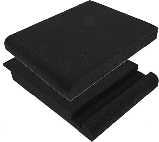 2 Sets Speaker Isolation Pads Polyurethane Noise Reduction Black