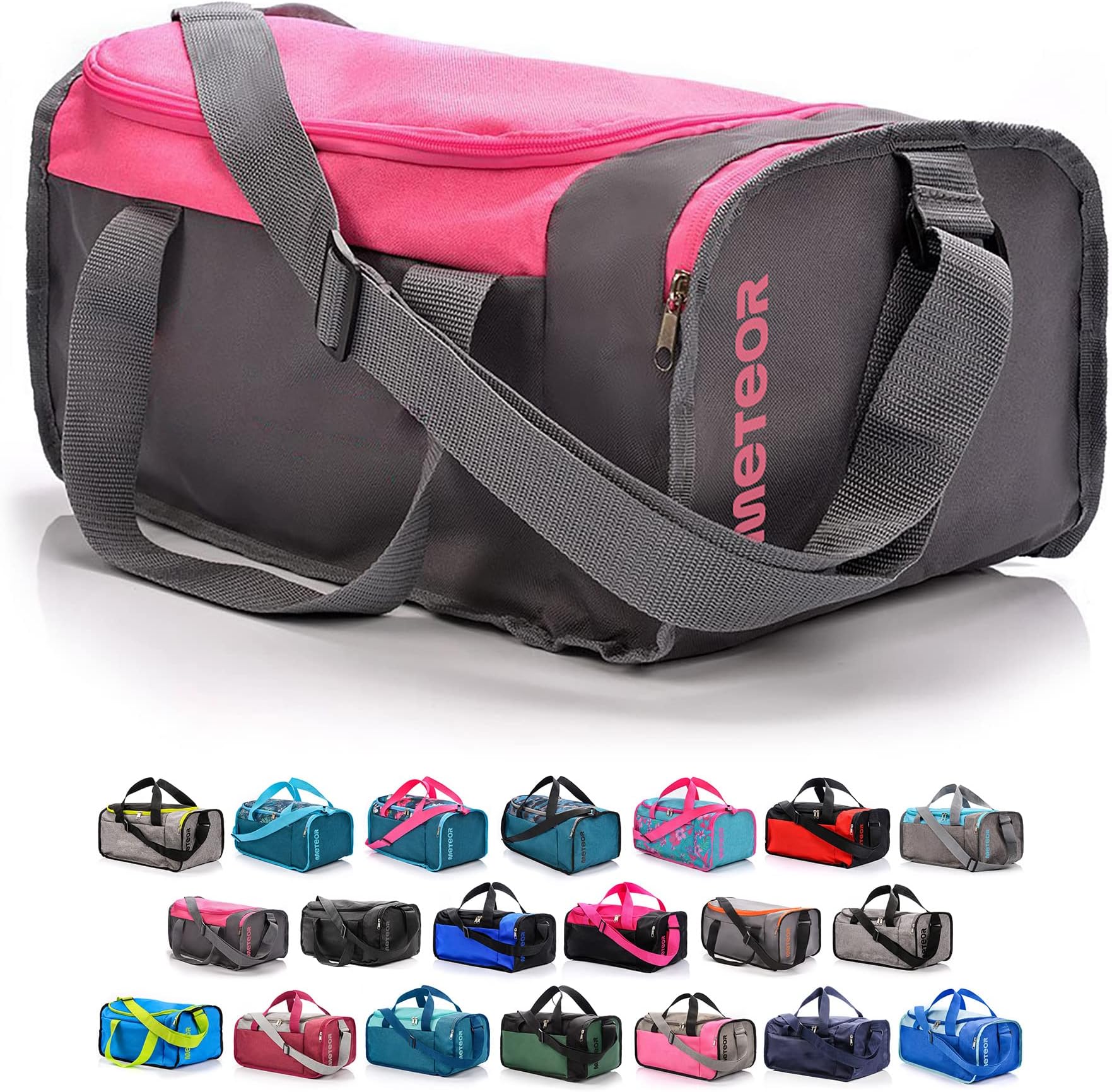 Sports Bag Gym Holdall Men Women Duffel Shoulder Fitness Bag Swimming Pool Bag Travel Holiday Strap Cabin Luggage Weekender Overnight Camping Small 20L Large 40L