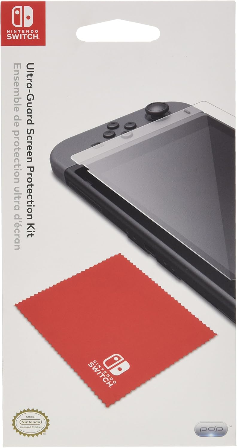 PDP Gaming Premium Ultra Guard Screen Protector Kit Thick Shatterproof Screen Protector, Cloth