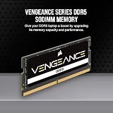 CORSAIR VENGEANCE SODIMM DDR5 RAM 16GB (1x16GB) Up to 5600MHz CL48 Intel XMP iCUE Compatible Computer Memory - Black (CMSX16GX5M1A5600C48) - 2