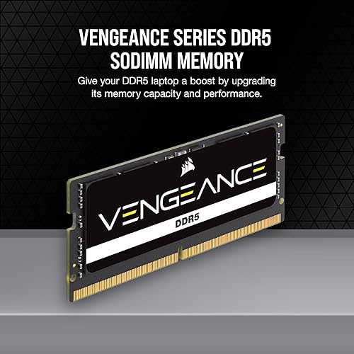 Miniatura 2 de CORSAIR Vengeance SODIMM DDR5 RAM 32 GB (1 x 32 GB) 4800 MHz CL40 Intel XMP iCUE Memoria de computadora compatible - Negro (CMSX32GX5M1A4800C40)