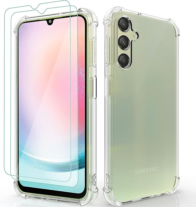 Osophter for Samsung Galaxy A24 4G Case Clear Women Girls