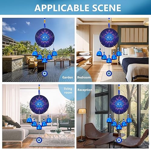 Miniatura 5 de BWINKA Campanillas de viento únicas para decoración colgante de hogar de jardín al aire libre (EYE-SZE98)