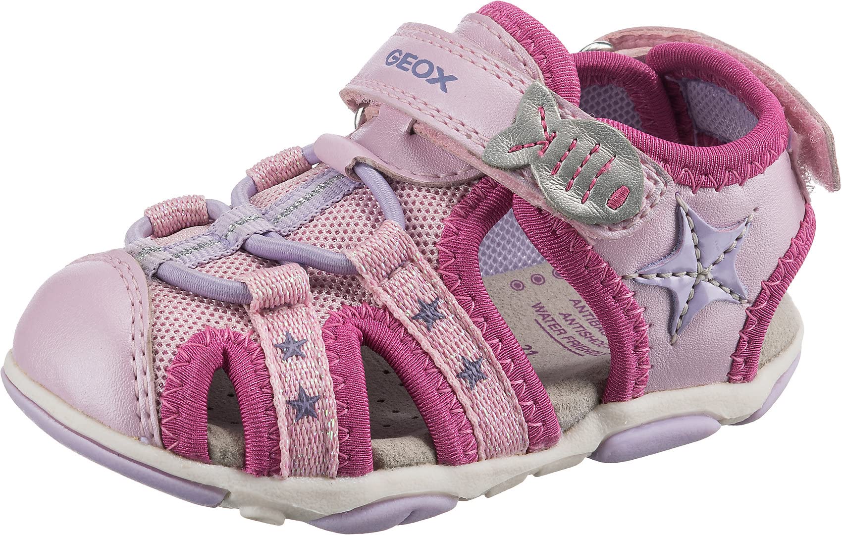 Geox Sandales Agasim Girl Pour Fille | Bout Fermé | Semelle Respirante Brevetée | Scratch Facile | Style Décontracté