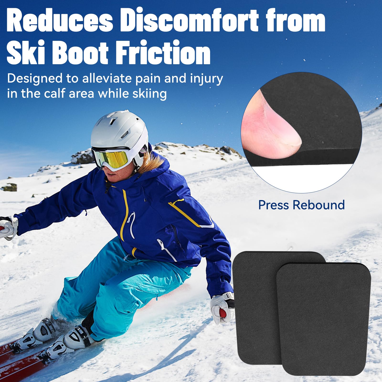 Protector de Tibias para Esquí, Espinilleras Recortables para Adultos y Jóvenes, 4 Piezas para Snowboard y Deportes de Invierno