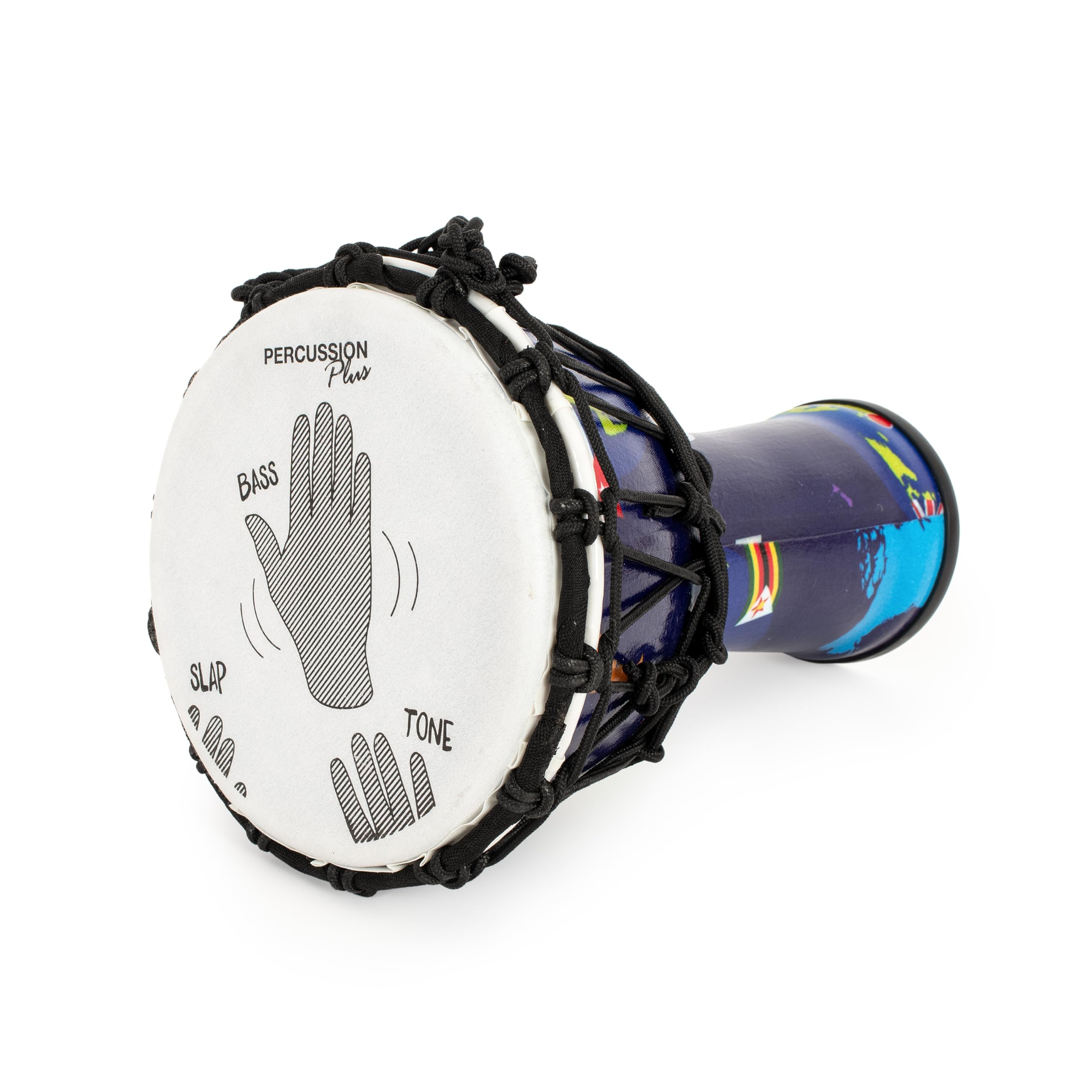 Percussion Plus World Slap Djembe Mixed 4 Pack - Rope Tuned