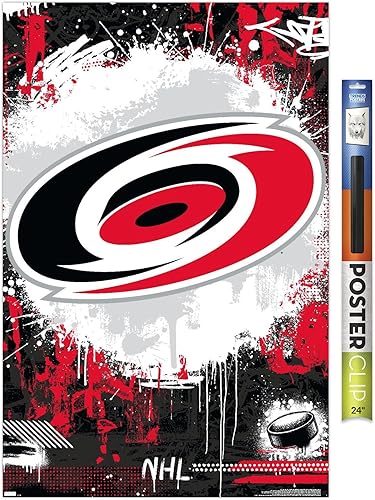 Miniatura 5 de Trends International NHL Carolina Hurricanes - Póster de pared con logotipo Maximalist 23, 14.72 x 22.37 pulgadas, versión premium sin marco