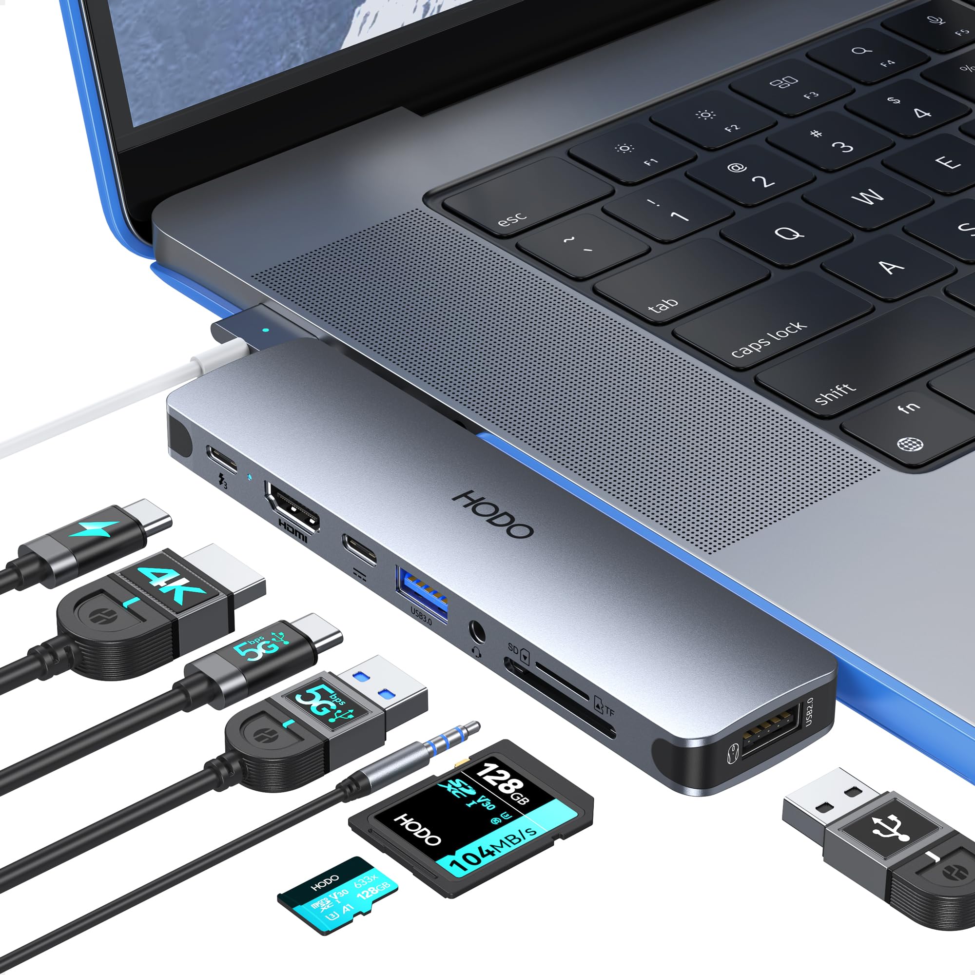 Amazon.com: USB C Adapter Hub for MacBook Pro Air 2025-2018, Mac