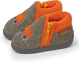 Isotoner Baby Boys Slippers Booties Zip Up Easy Slip On Good Foot Support Non Slip Sole