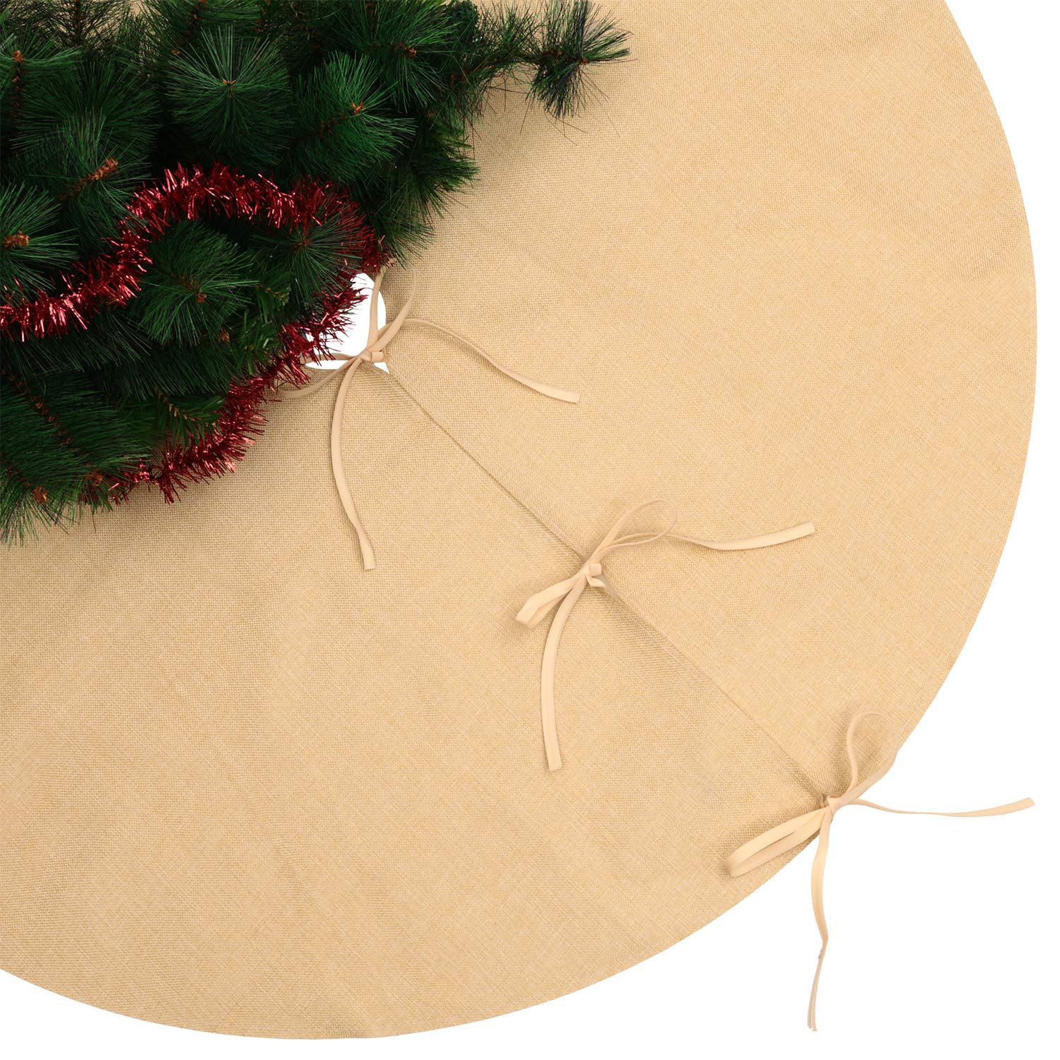 Pangda - Gonna per albero di Natale, in tinta unita, decorazione per albero di Natale, decorazione per interni ed esterni, decorazione per feste a tema (60 pollici)