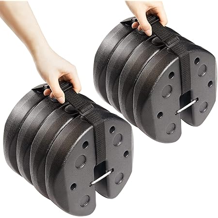 4-Pack Canopy Weights – Secure Tents, Canopies & Umbrellas – 5 Lbs Each, Black – Made In USA