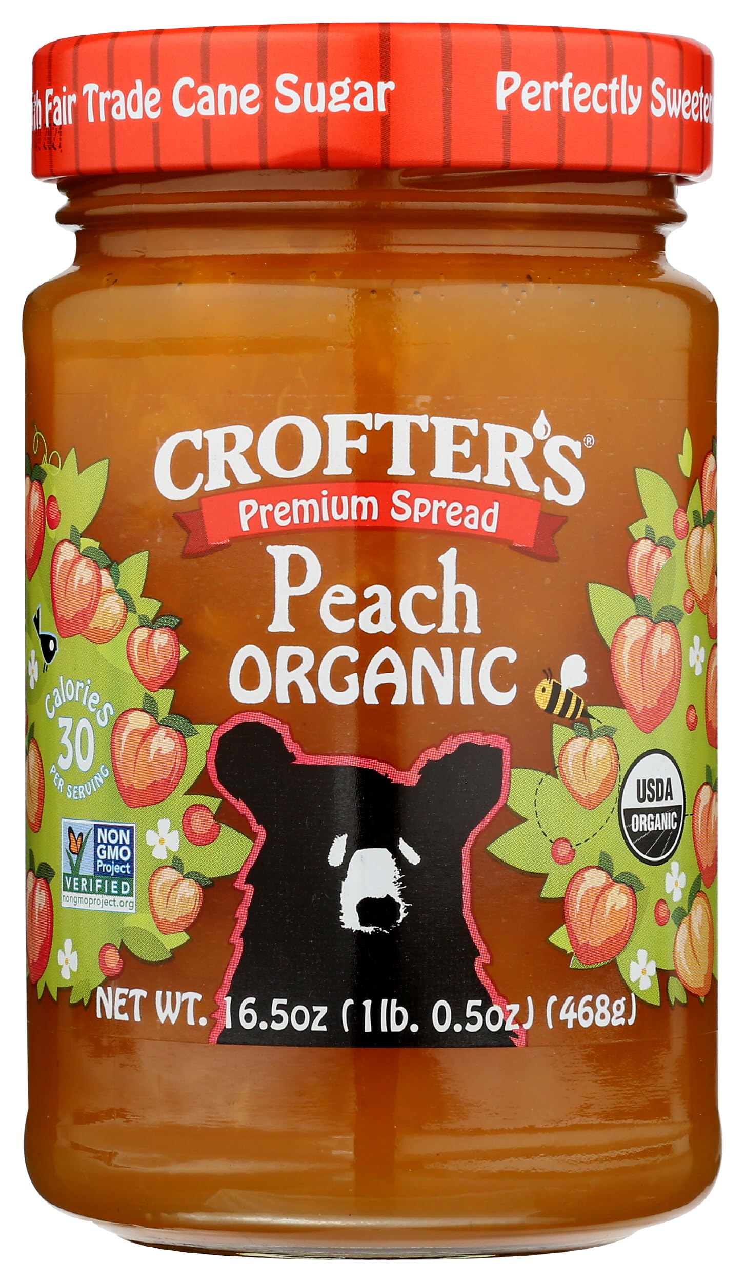Crofters Peach Organic Premium Spread, 16.5 Oz