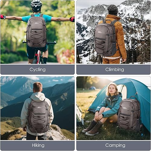 Miniatura 6 de MoKo Mochila de senderismo, mochila de campamento de gran capacidad de 40 L con múltiples bolsillos, resistente a desgarros para hombres y mujeres,