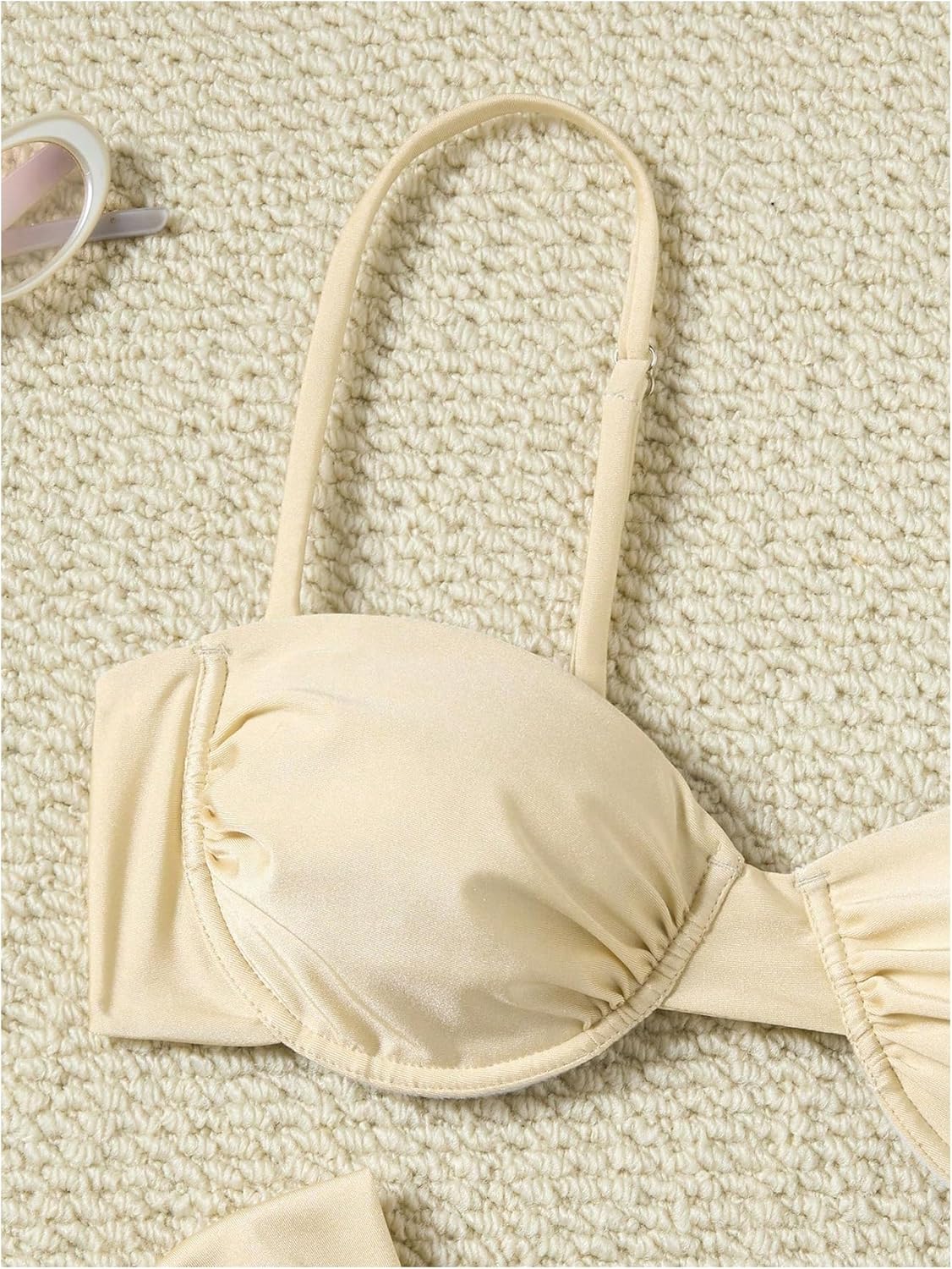 SweatyRocks Women's Two Piece Swimsuit Ruched High Cut Mid Rise Bikini Sets Swimwear - Image 4