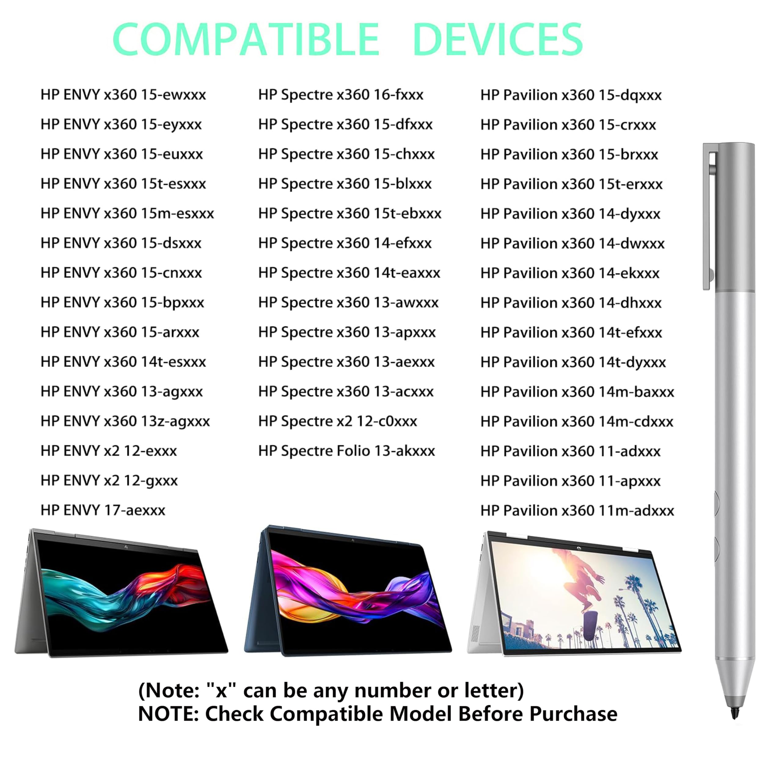 Hp Spectre X360 Active Stylus Pen For HP EliteBook X360 1030 G3 G4