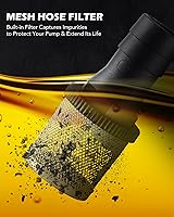 Vista 8 de Orion Motor Tech Bomba de transferencia diesel, bomba de combustible de 12 voltios con mangueras de boquilla para diésel, queroseno, máquina, aceite