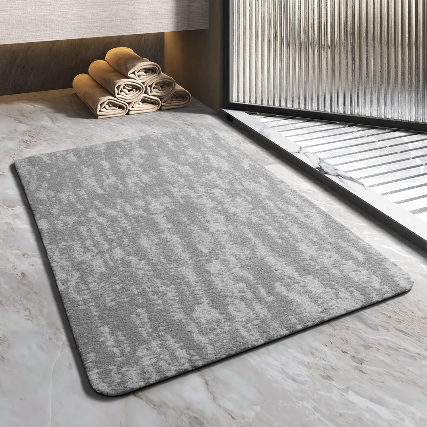 MontVoo Bathroom Rug Mat, Soft and Absorbent Microfiber