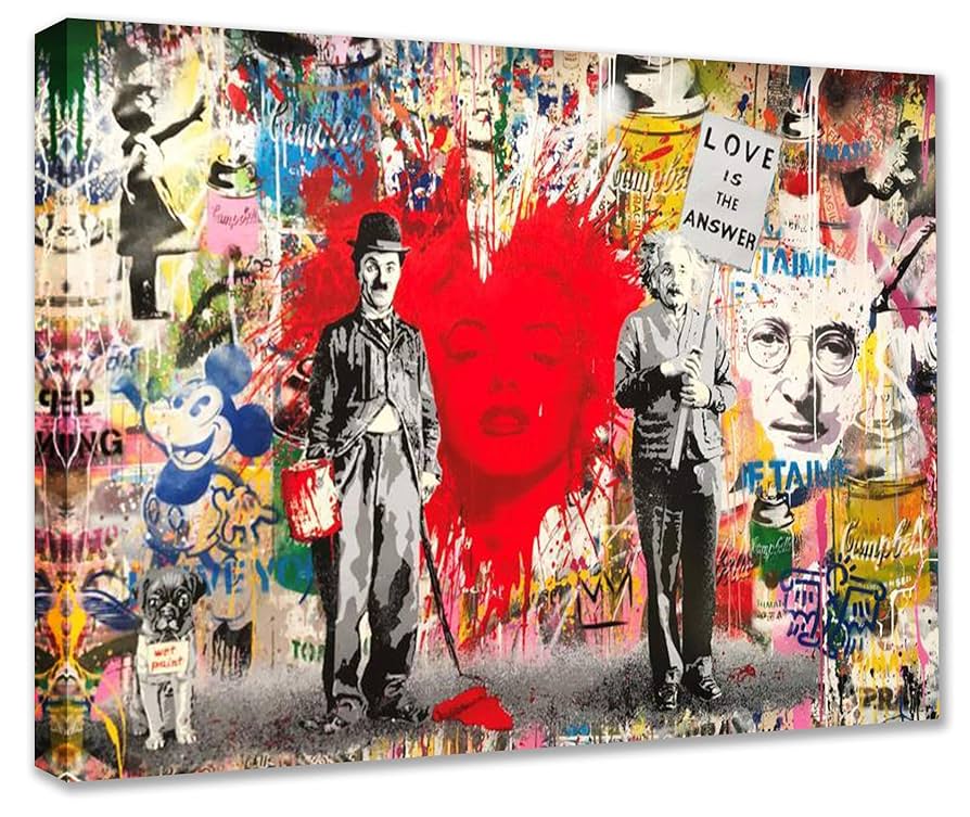 Amazon｜Banksy バンクシー北欧現代アートストリートアート抽象