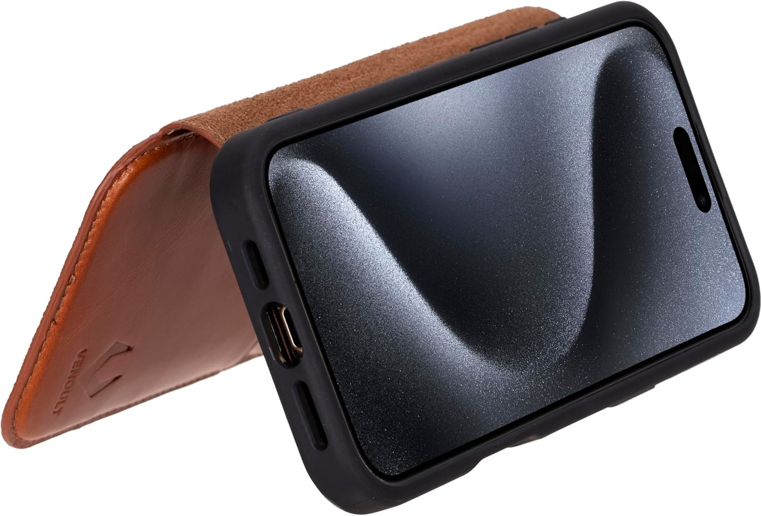 VENOULT Detachable Wallet Case for iPhone 16 Pro MAX 6.9" 4 Card Holder, Man or Women Detachable Folio Cover, Compatible with Magsafe, RFID, Full Grain Genuine Leather (Chestnut Brown)