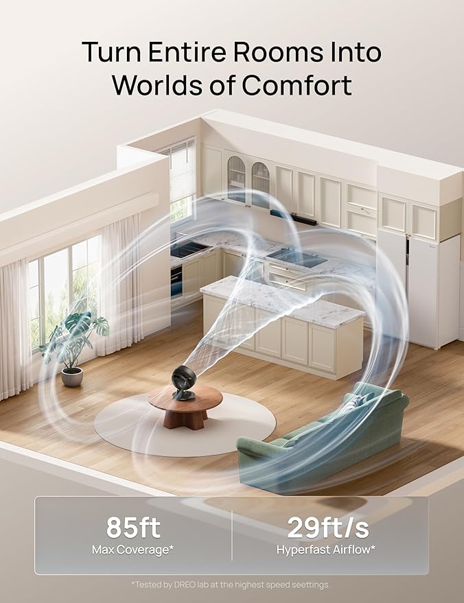 Ventilador de Mesa 12 Pulgadas, 110V, 9 Velocidades, Oscilación y Control por App miniatura 5