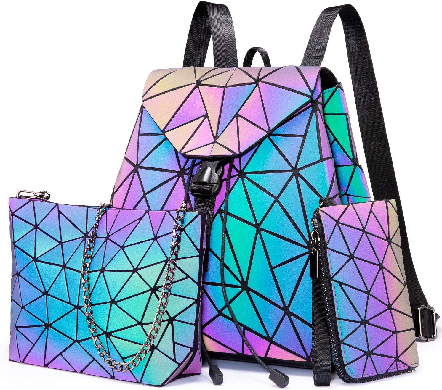 3PCS Geometric Luminous Purses