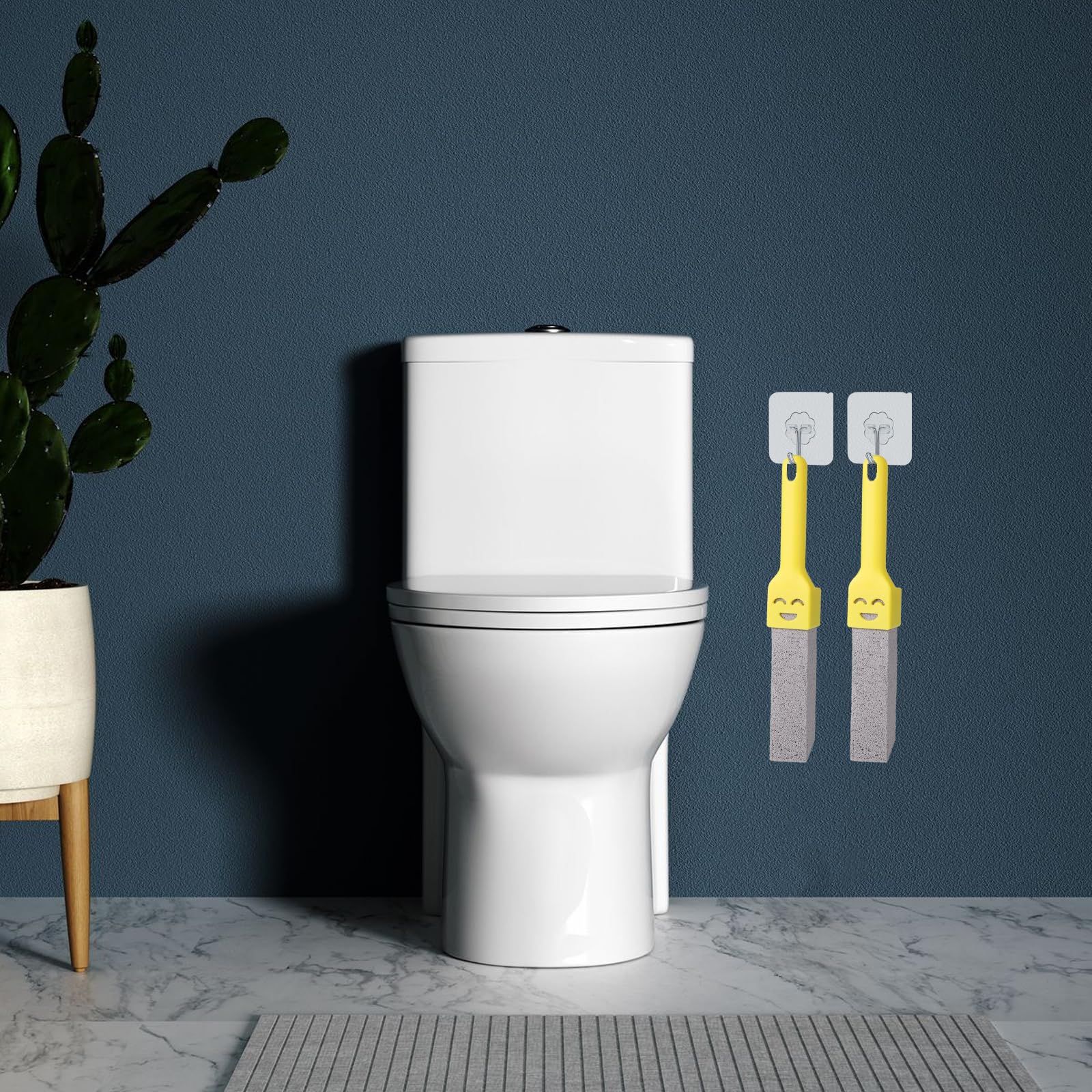 Xmart 6 pezzi Cleaning Block WC pietra pomice detergente per WC con 2 manici, 2 ganci Pumice Stone Toilet Cleaner WCper bagno toilette cucina piscine macchie profonde