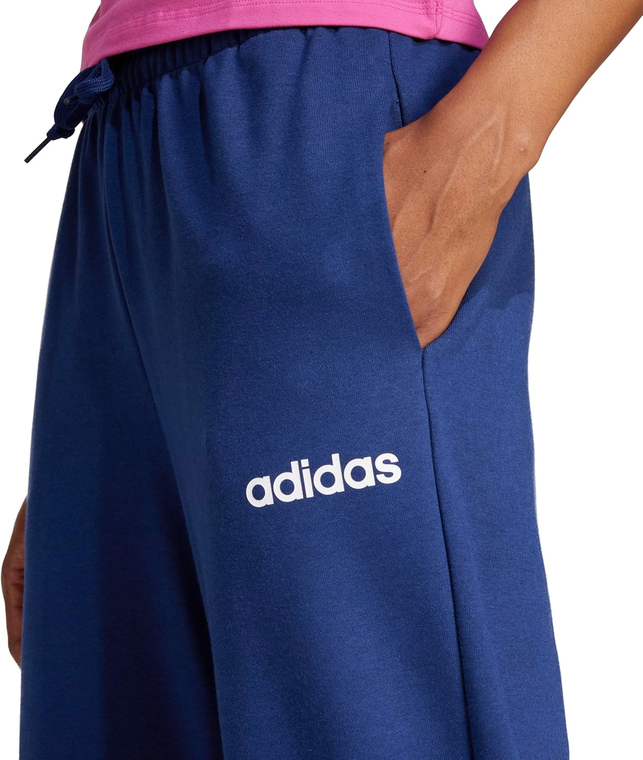 adidas Women's Linear French Terry Cuffed Sportswear Pants - Image 4