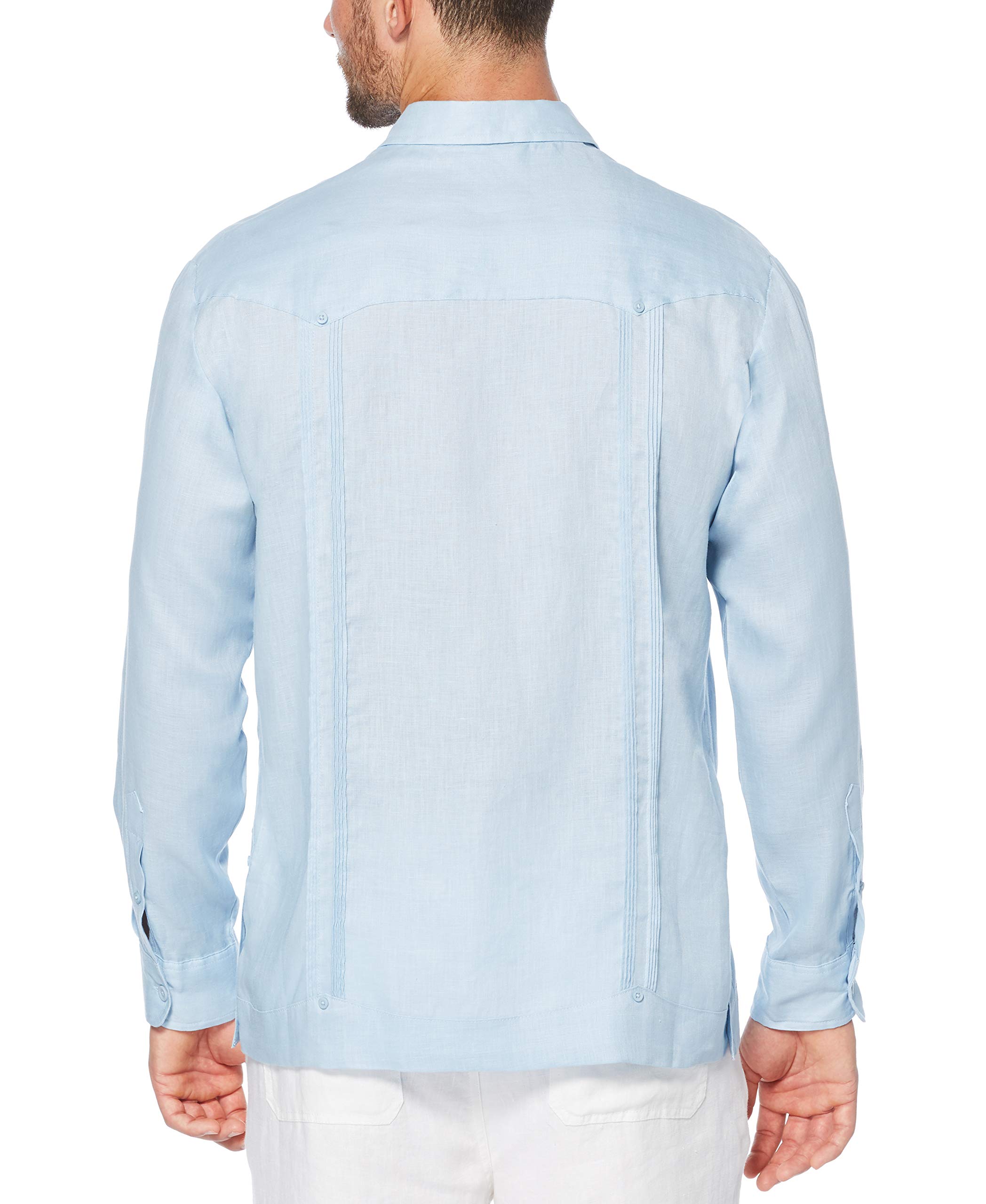 Cubavera 100% Linen Four-Pocket Long Sleeve Button-Down Guayabera Shirt (Available In Big & Tall) Camisa Abotonada Hombre (Pack de 1)