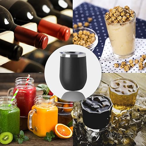 Miniatura 8 de Vaso de vino de 10 oz, aislado al vacío, acero inoxidable