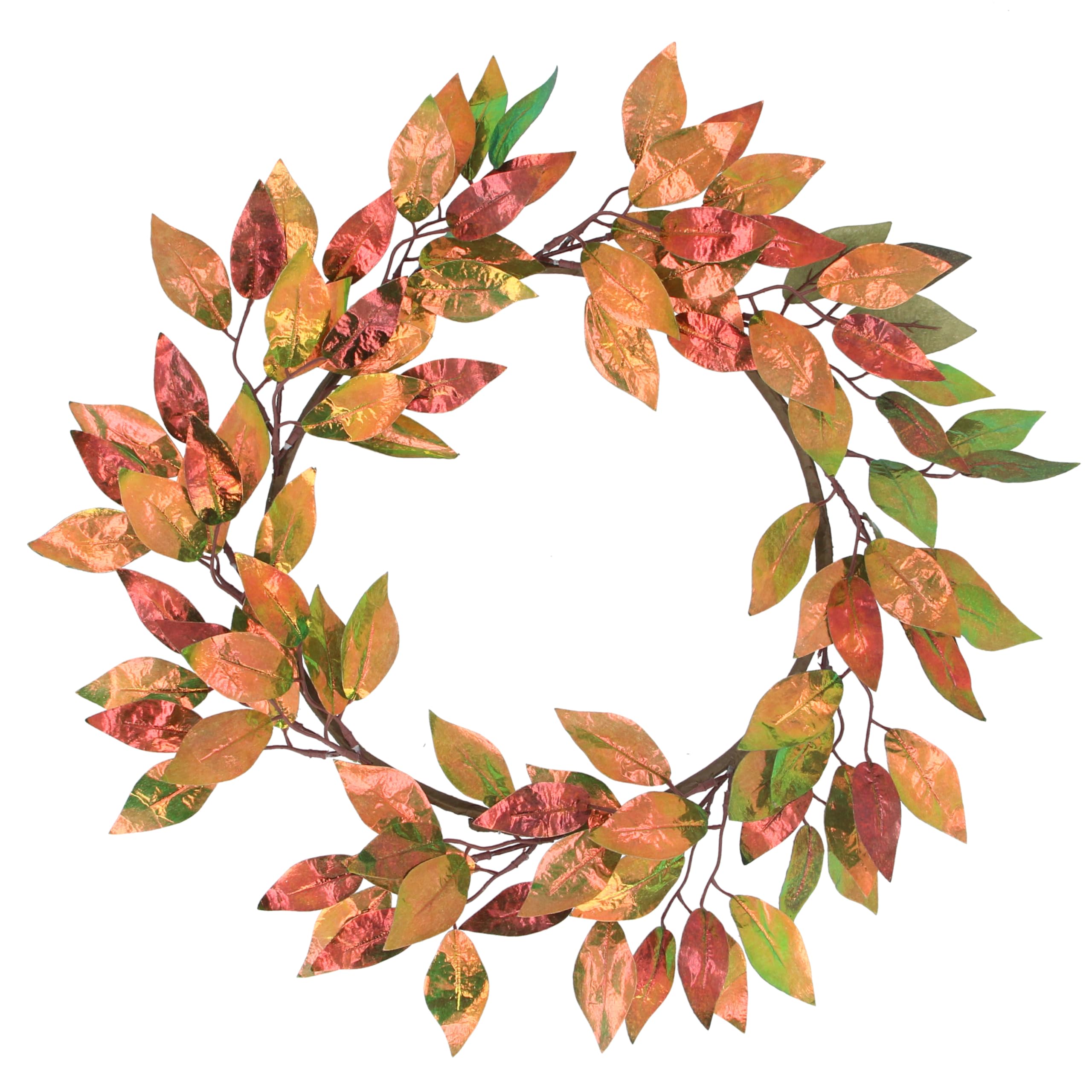 Gisela Graham Multicolor Metallic Autumnal Wreath Decoration