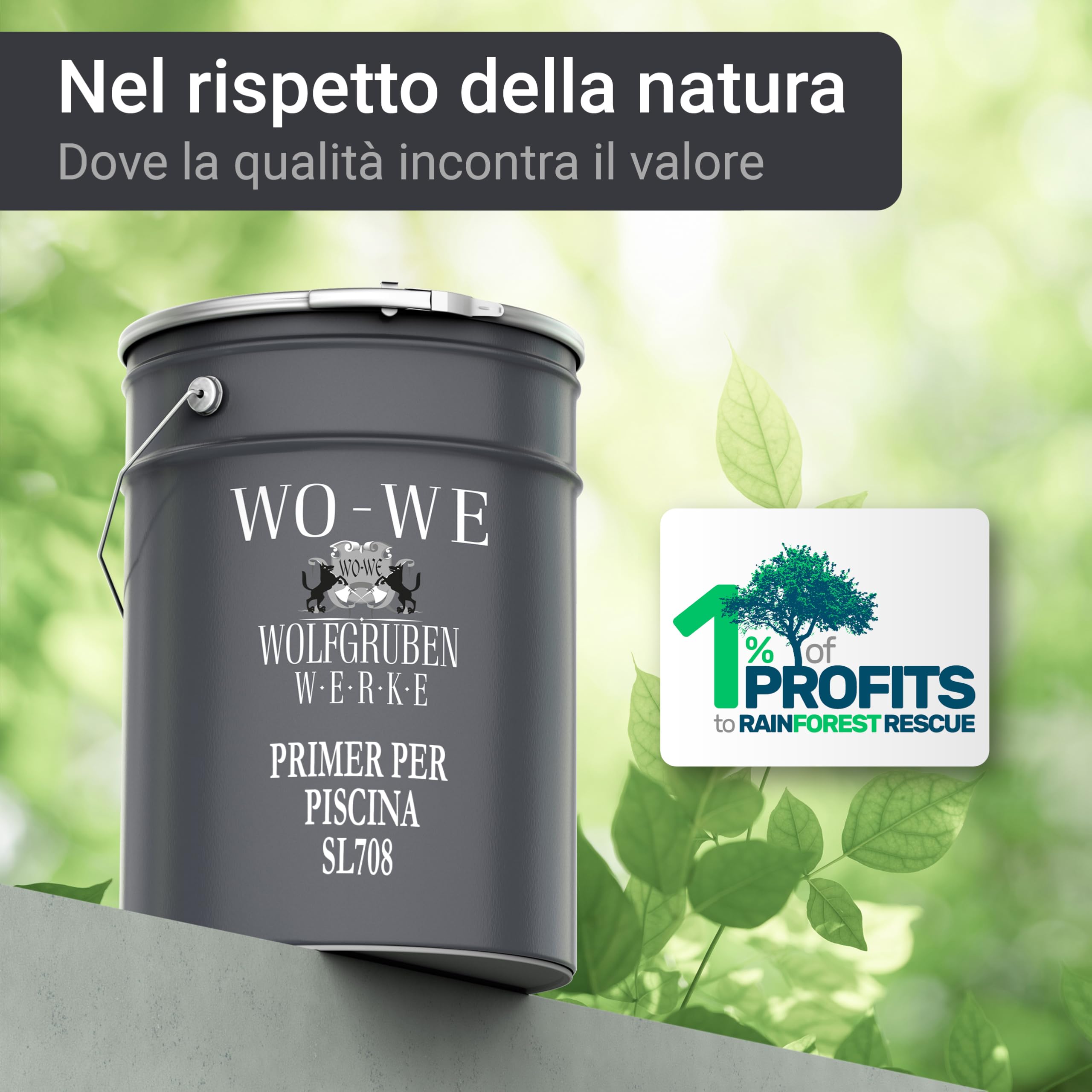WO-WE Fondo Primer per piscine SL708 Aggrappante speciale Pittura Pool l 10kg