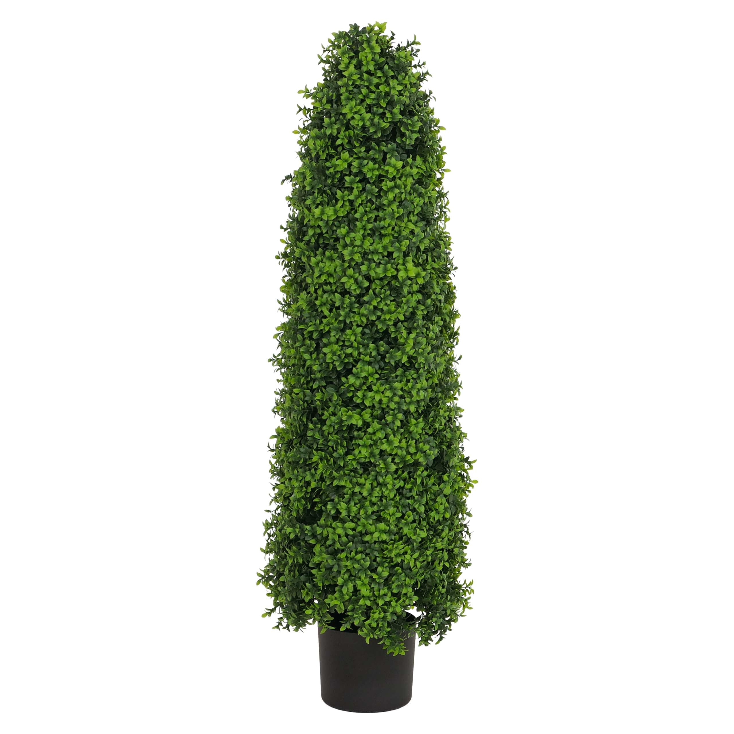 Mendler Künstlicher Buchsbaum HWC-Q89 120x35x35cm | Buchs, Buxus, im Topf, Dekobaum, Kunstpflanze, Kegel, naturgetreu immergrün Outdoor