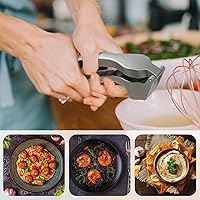 Vista 6 de Garlic Press, Garlic Mincer Easy-squeeze Ergonomic Handle, Rust Proof, No Need To Peel, Professional Ginger Press & Garlic Crusher with Handy
