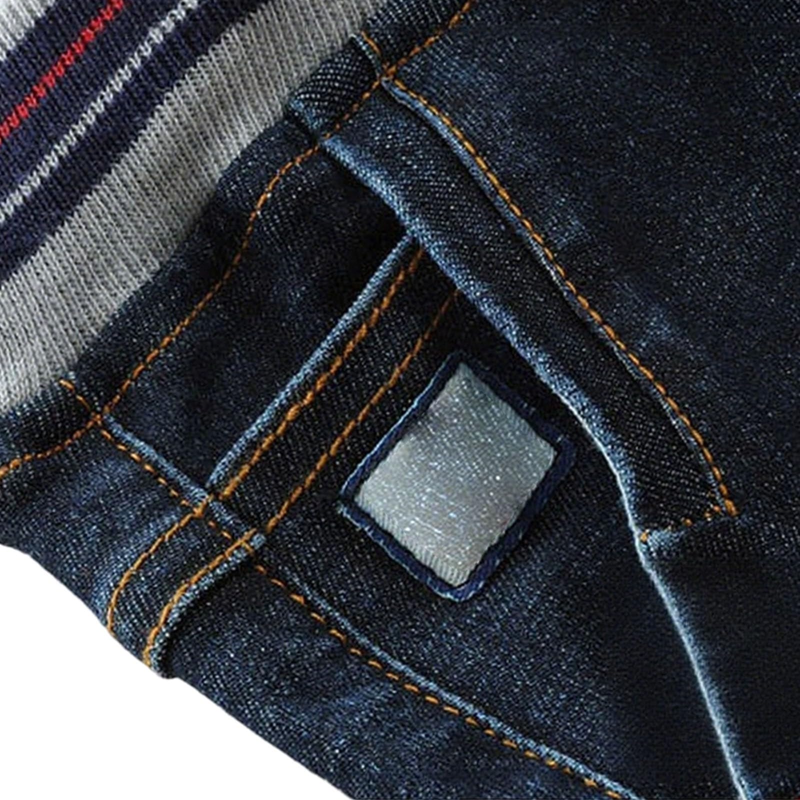 Genérico Pantalones Baggy Niño Pantalones Vaqueros Rectos Niños Lavado Medio Cintura Elástica Diseño Infantil Comodidad Duradera