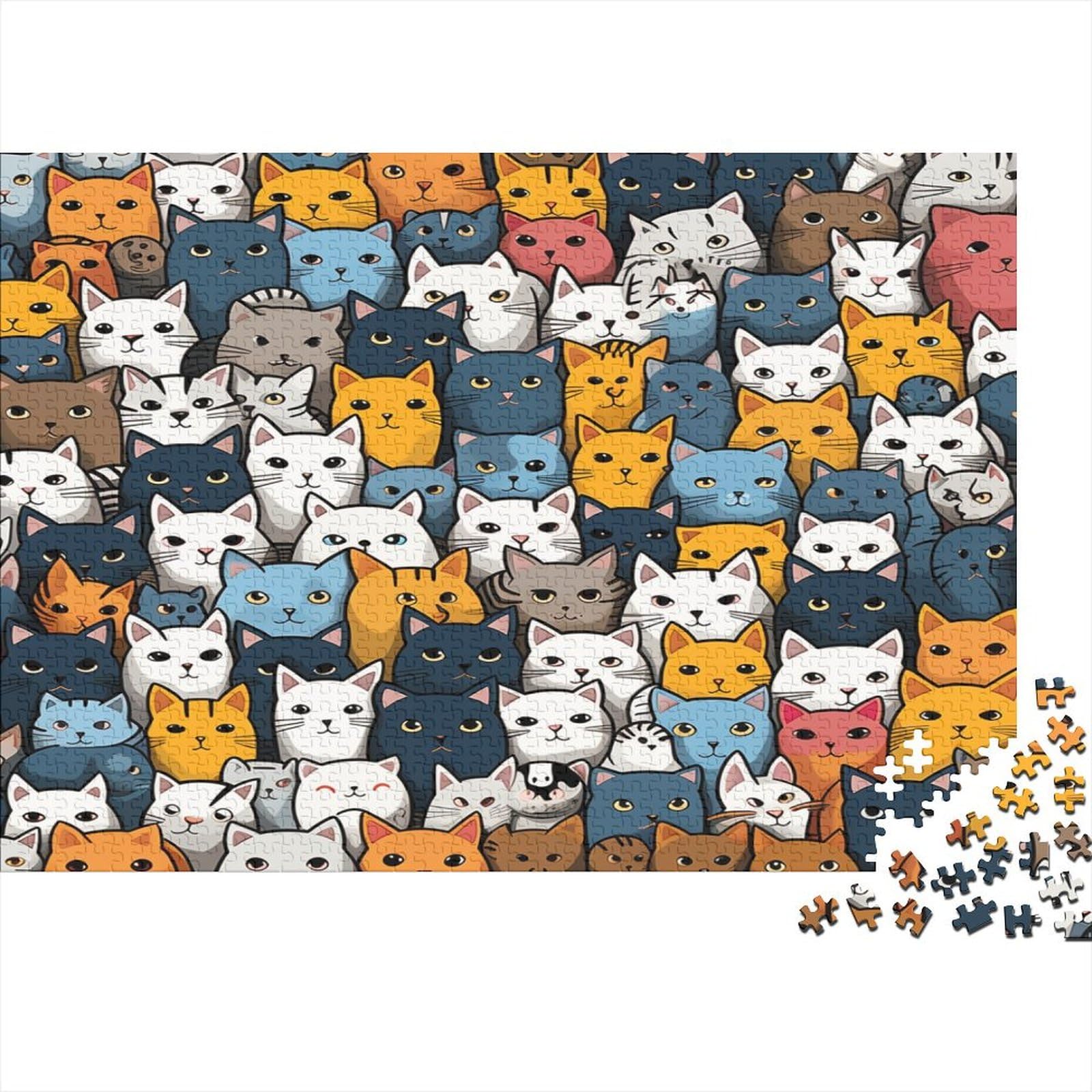 Cute Cat Puzzle in Legno Da 1000 Pezzi Per Adulti Puzzle