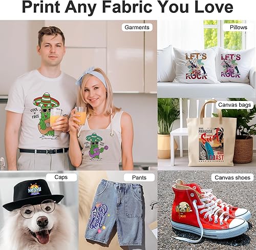 Miniatura 6 de Impresora DTF A3 con alimentador de rollo, impresora de transferencia DTF L1800 con tasa de transferencia del 100% para telas de bricolaje, cuero,