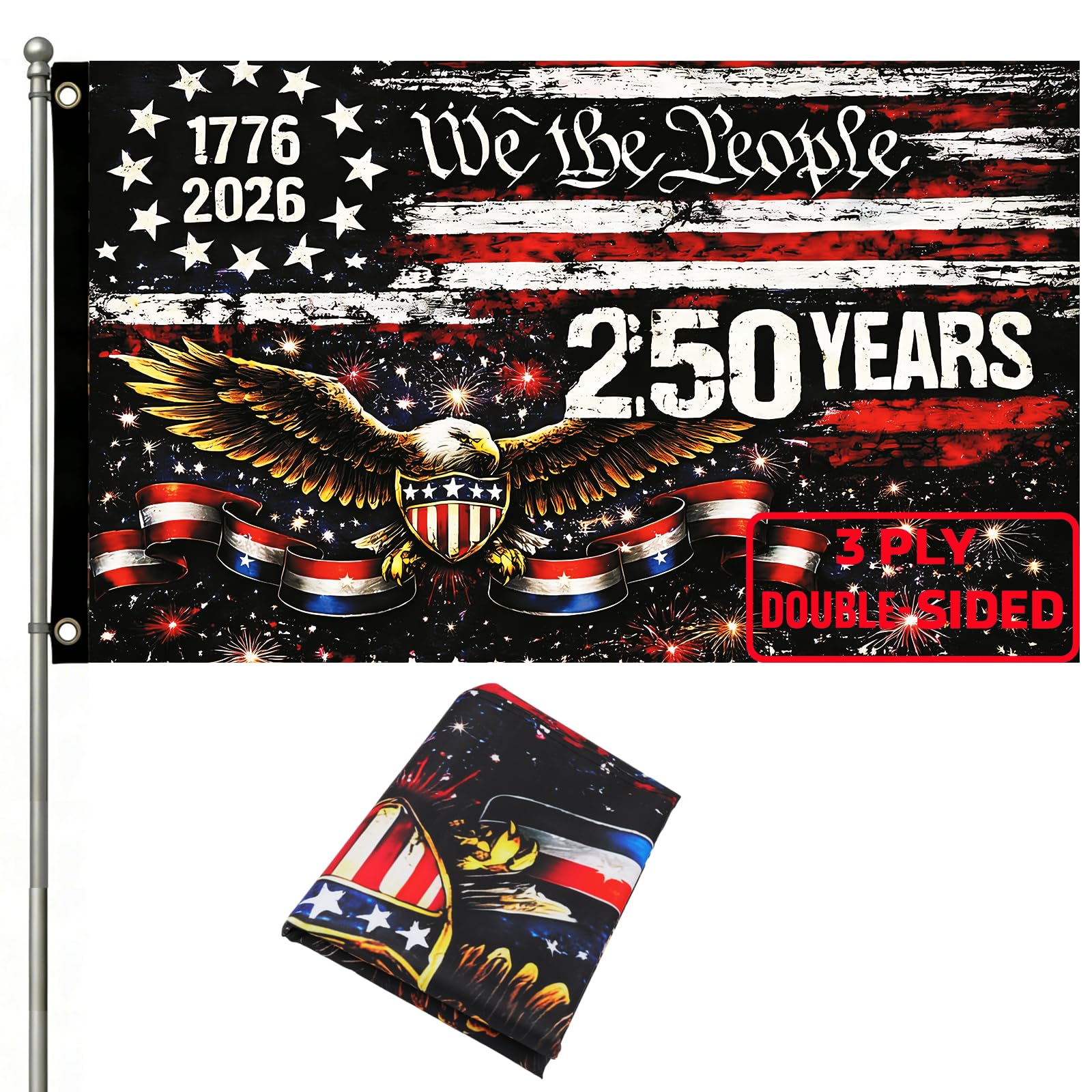 Amazon.com : 250 Year American Anniversary Flag 250th Anniversary