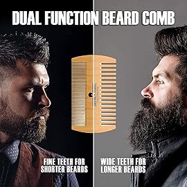 Beard Brush, Beard Comb, Beard Oil, & Beard Balm Grooming Kit for Men\'s Care, Travel Facial Hair Set for Growth, Styling, Shine & Softness, Great Gifts for Him