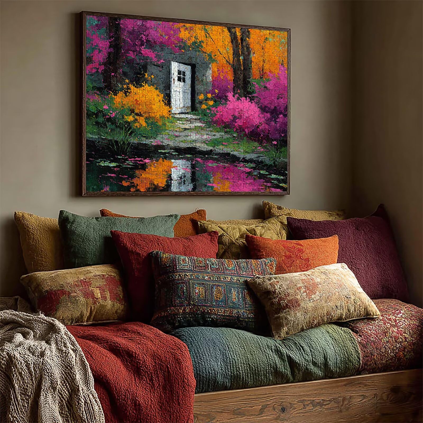 Puzzle Arte con Scatola Colore, Visualizzazione Puzzle Legno 5000 Pezzi Adulti 156x105cm, Attività di Intrattenimento ad Alta Difficoltà, DIY Classici Gioco, Jigsaw Per Tutta La Famiglia, 2-9829