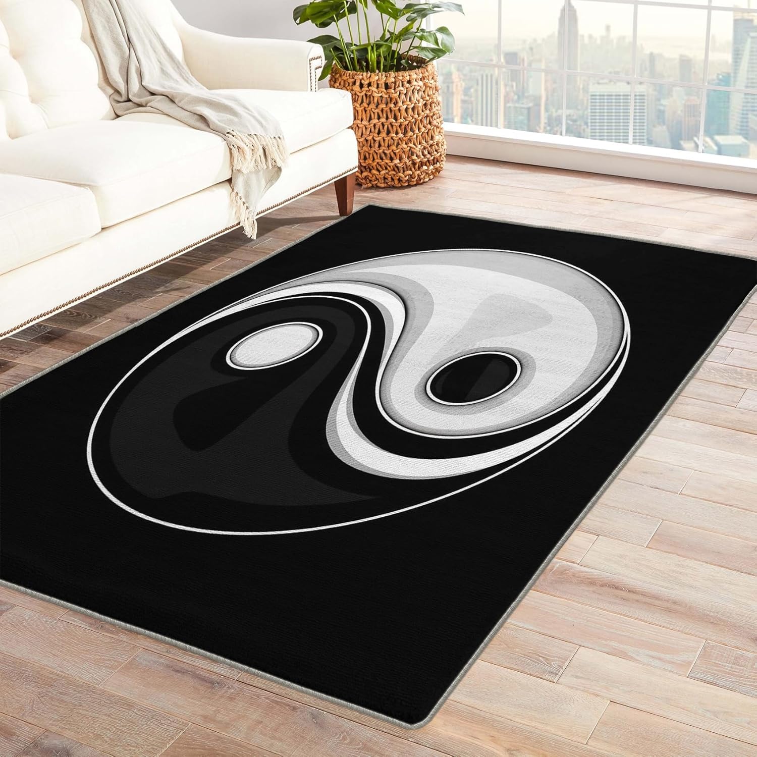 Amazon.com: Yin Yang Rug & Home Decor - 2x3 Rug - Chinese Rugs for ...