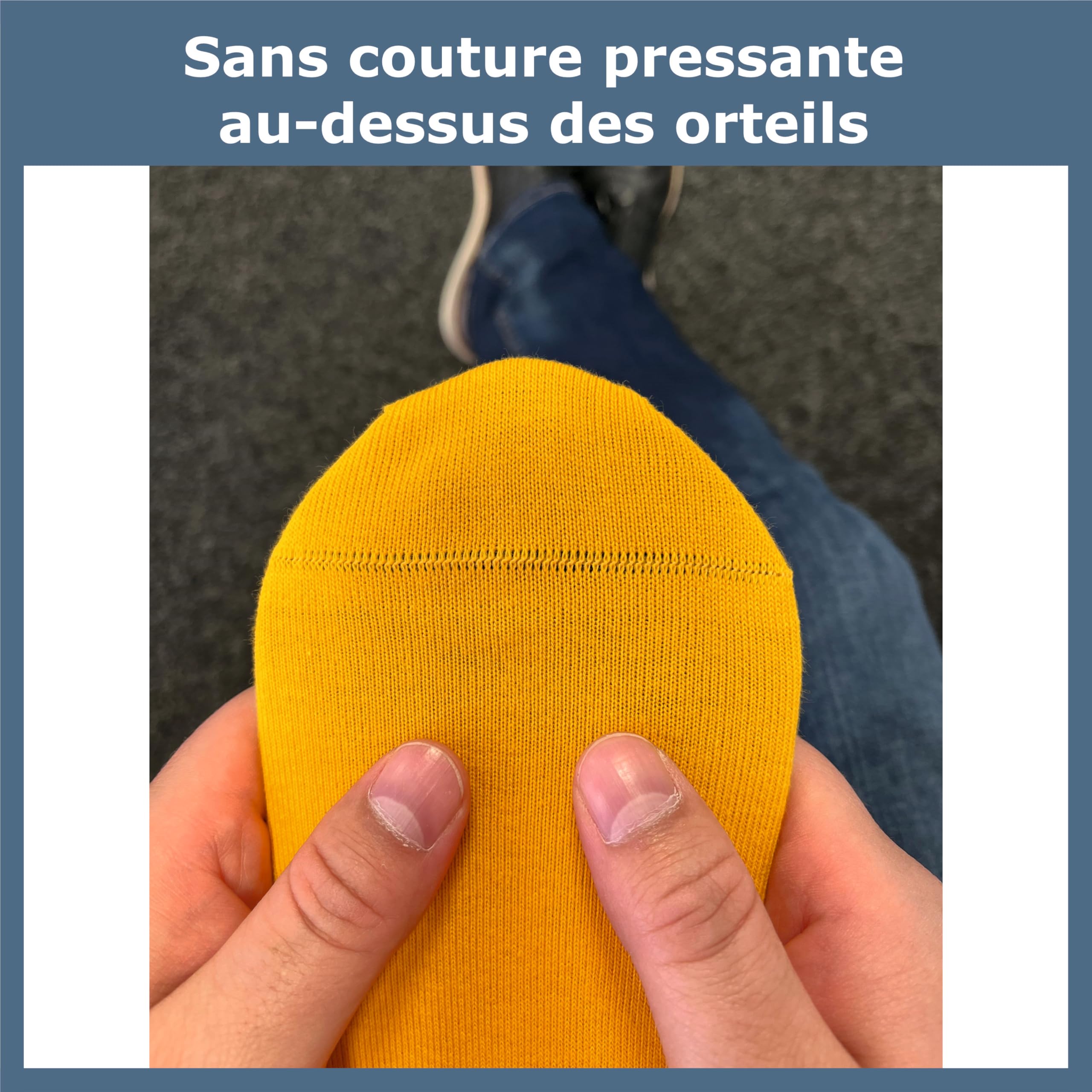Chaussettes 100% coton pour hommes - Chaussettes sans couture en pur coton | 10 paires | Fil doublement tricoté pour une longue durée de vie