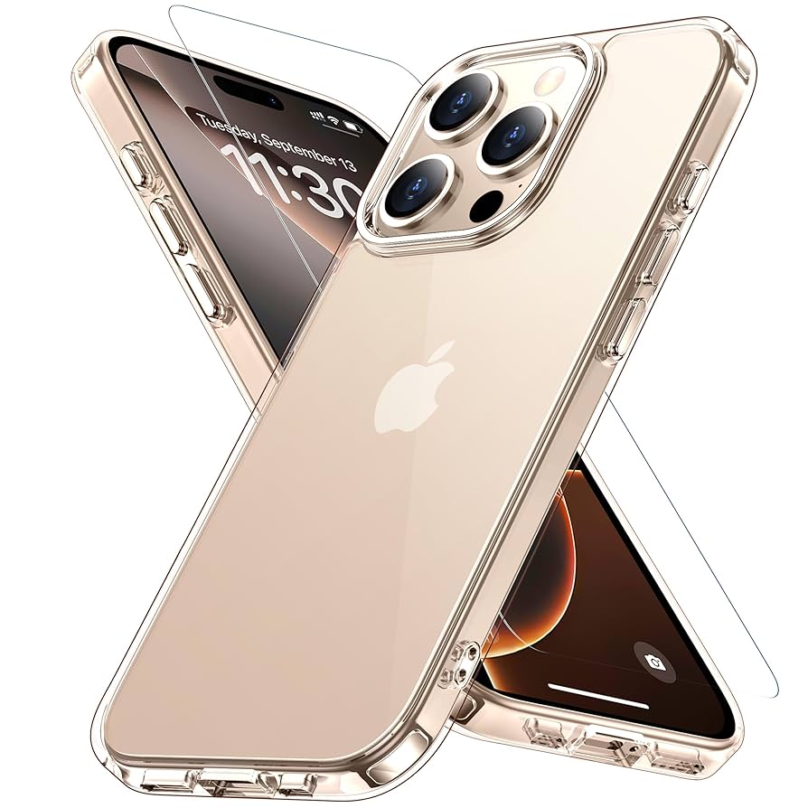 iPhone 16 128GB + ケース、ガラス等 Amazon.co.jp: iPhone 16 Pro ケース クリア ガラス保護付き 黄
