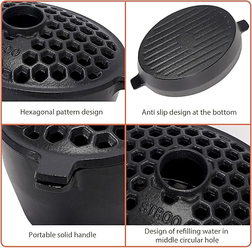 Miniatura 6 de Vaporizador de estufa de leña, humidificador de chimenea de hierro fundido, humidificador interior para calefacción del hogar, accesorios