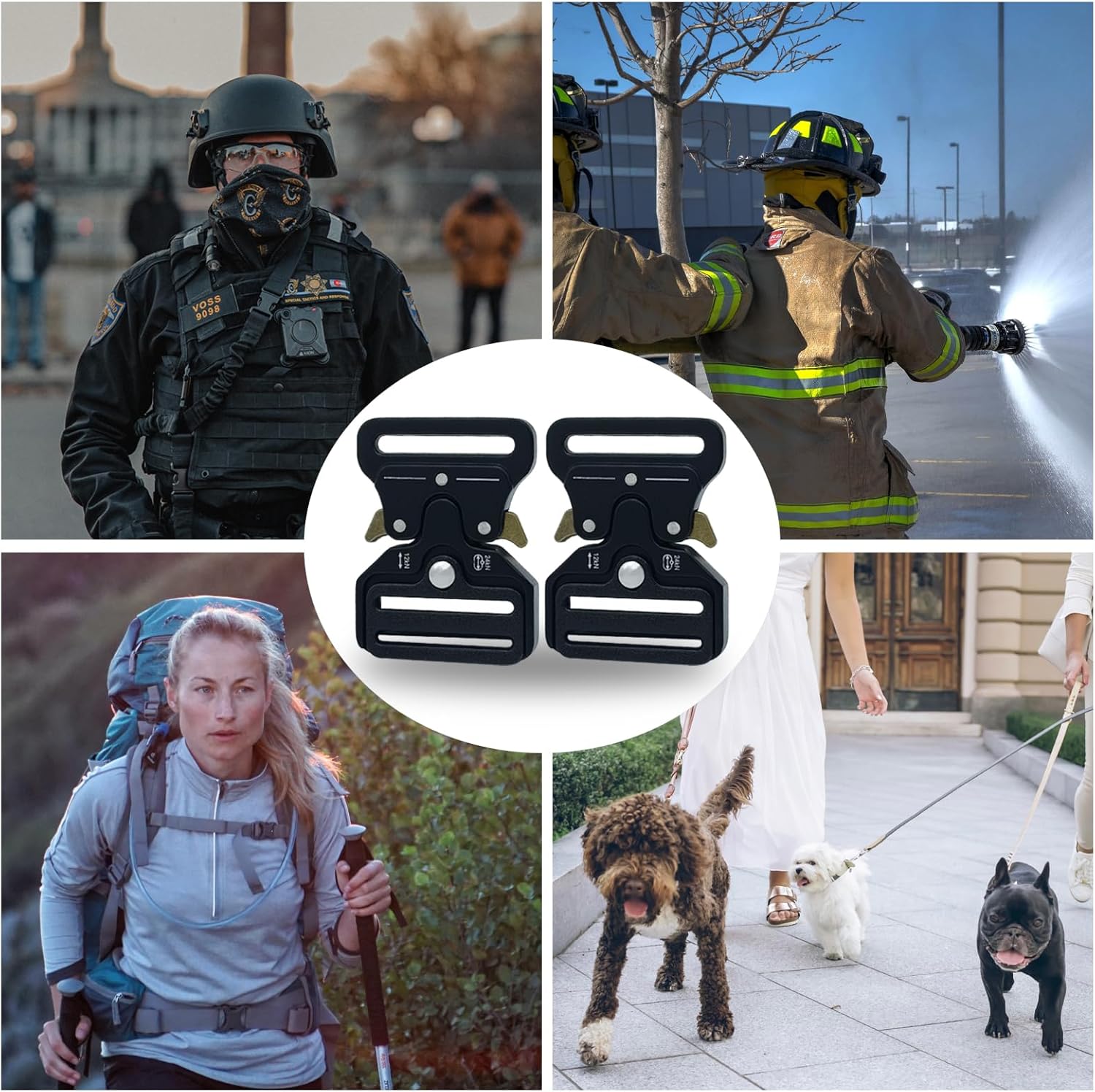 2 Pack Metal Quick Release Buckles, 1.5 inch (38mm), Adjustable for Backpack Strap Replacement - Image 6