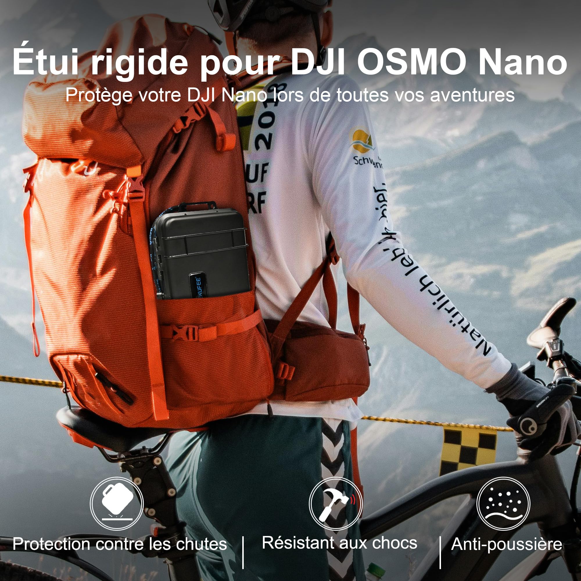LEKUFEE Étui Rigide de Voyage étanche pour DJI Osmo Nano Bundle Standard et Accessoires (Sac et étui Uniquement)