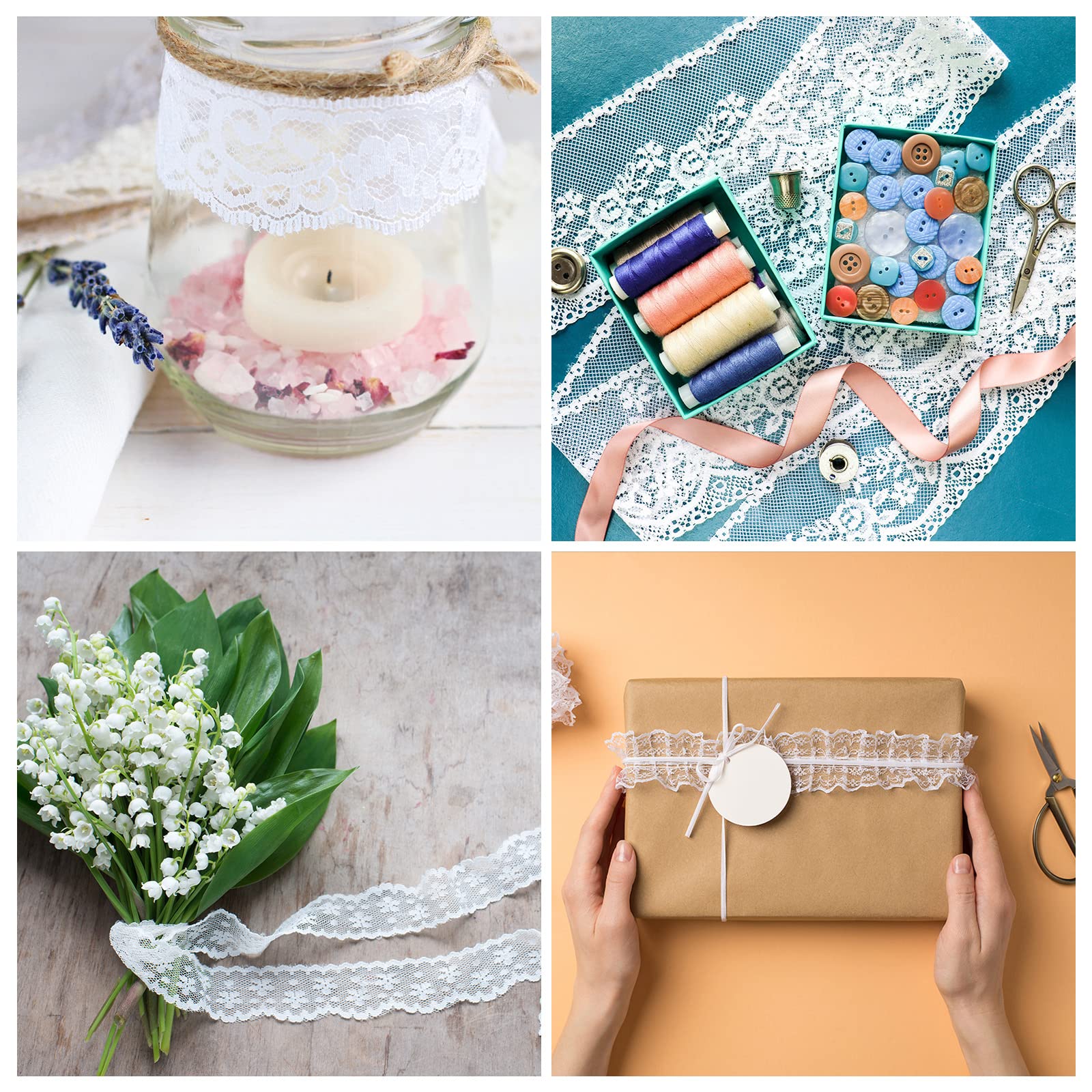 1,8 Pouce Large 25 Yards Couture Dentelle Rouleau Pour Maison Sombre