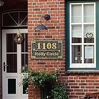 Vista 2 de Letrero de dirección fundido personalizado con número de casa, placa de dirección de casa de 12 pulgadas, letrero de número de Steet House