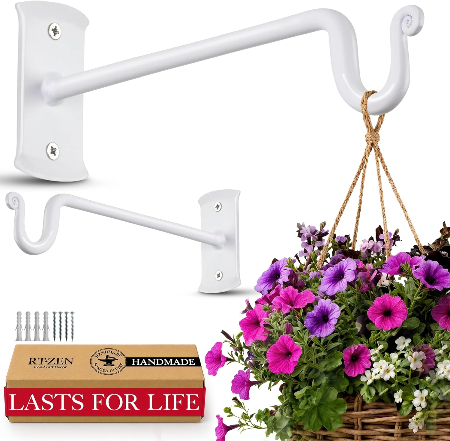 RTZEN Plant Hangers Outdoor or Indoor Heavy Duty Wall Bracket Hooks