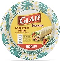 Vista 1 de Glad - Platos de papel desechables cuadrados para todas las ocasiones